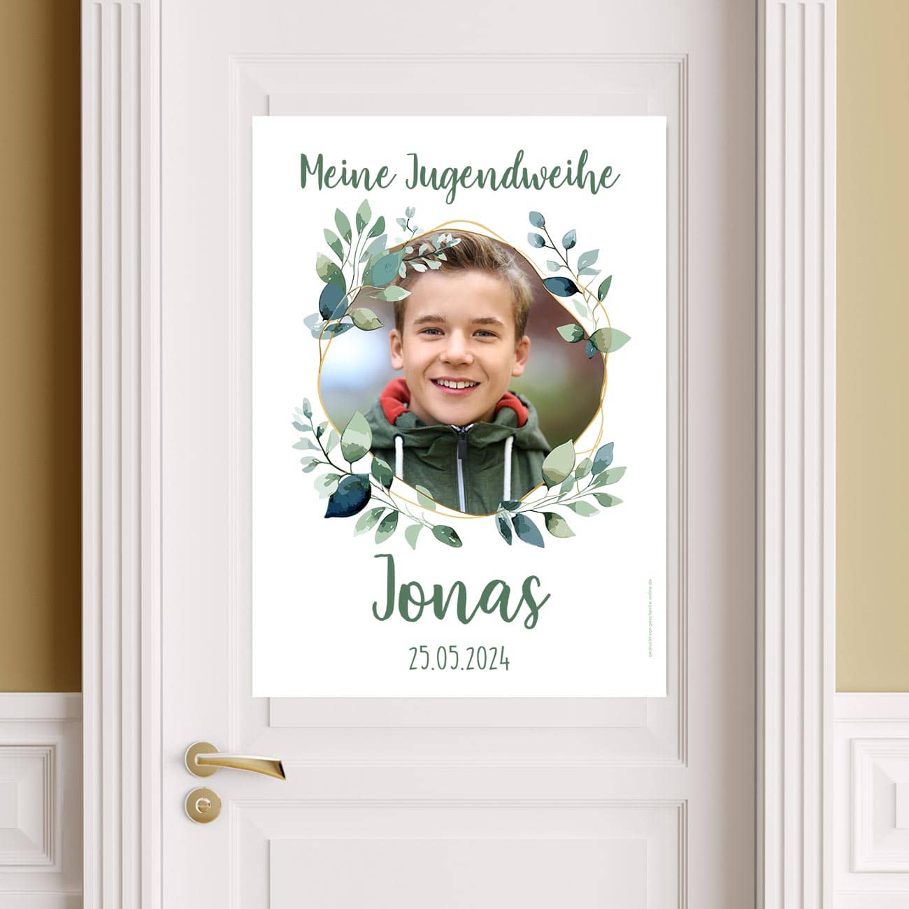 Fotobanner zur Jugendweihe mit Name & Datum personalisiert