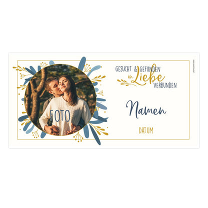 Hochzeitsbanner mit Namen und Datum bedruckt