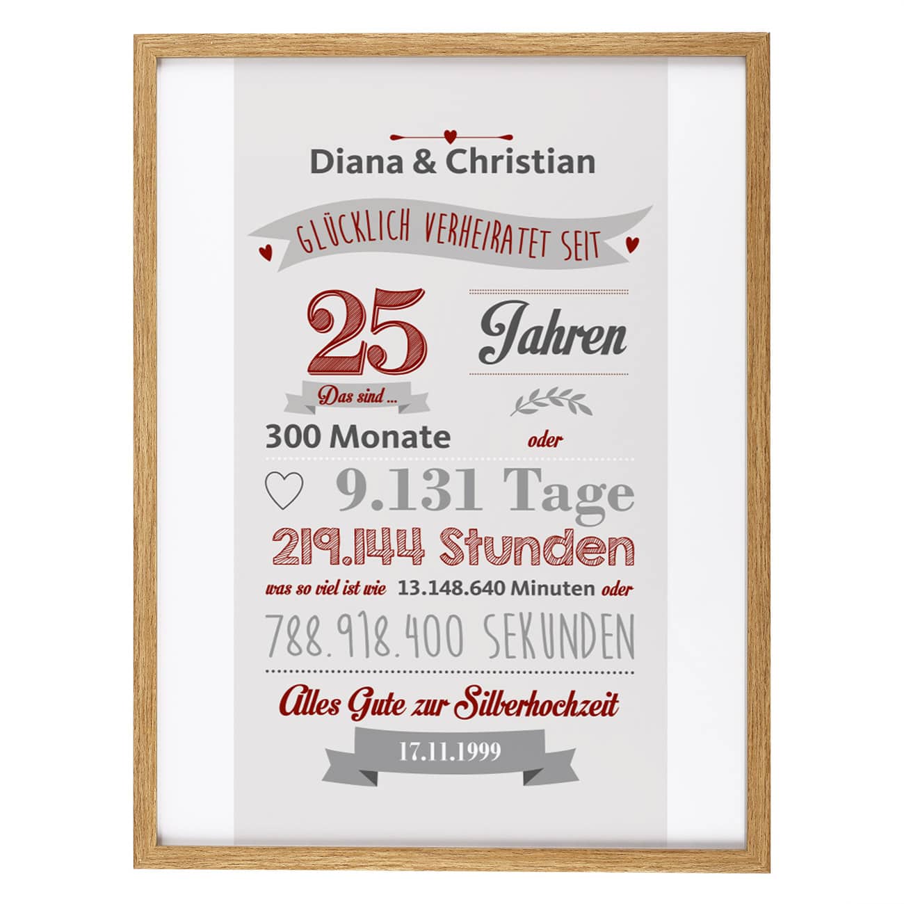 mit Ihrem Wunschnamen und Datum bedruckt