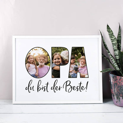 Fotoserie aus drei Lieblingsfotos mit Enkeln im familiären Motiv