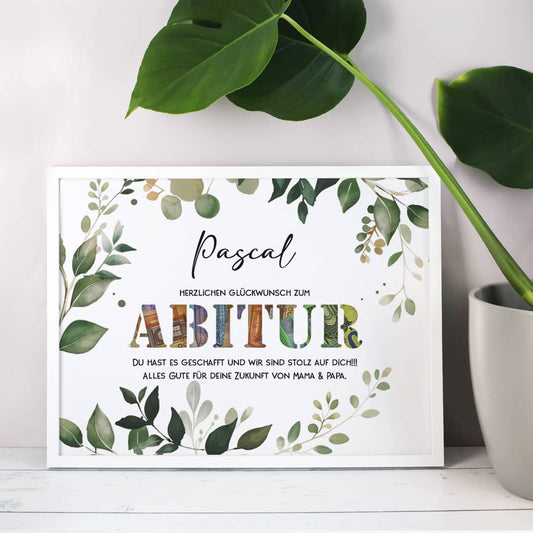 Bilderrahmen für Geldgeschenke zum Abitur