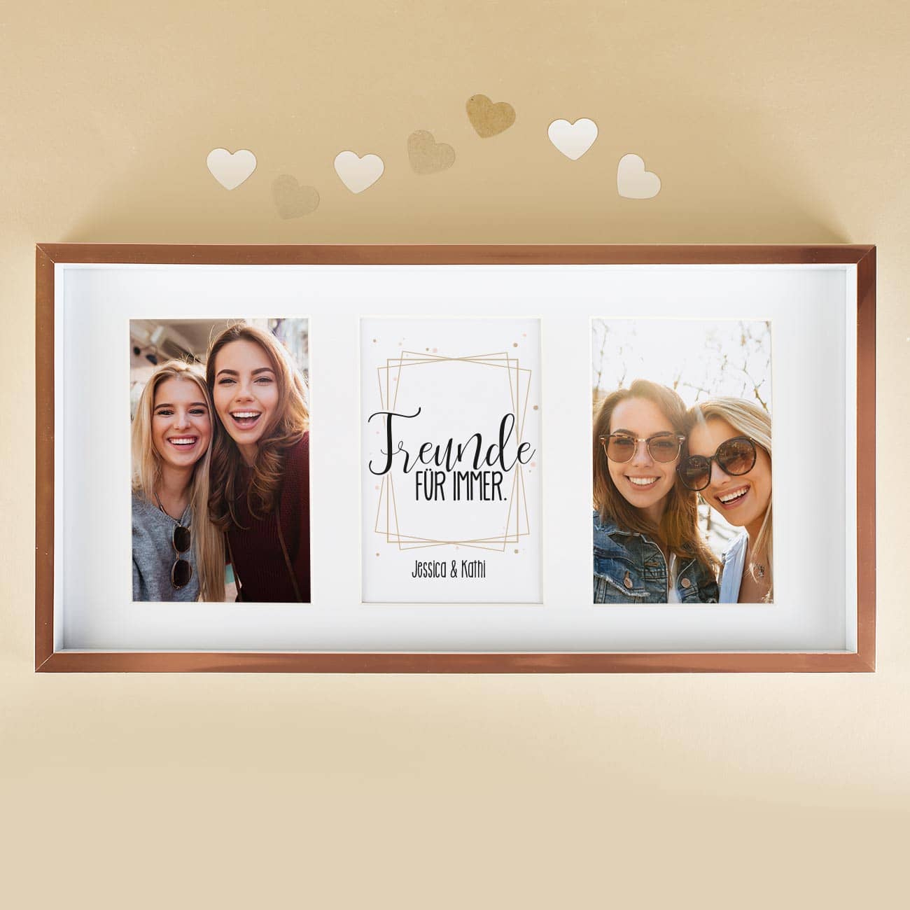 Bilderrahmen mit 2 Fotos und Personalisierung für die beste Freundin