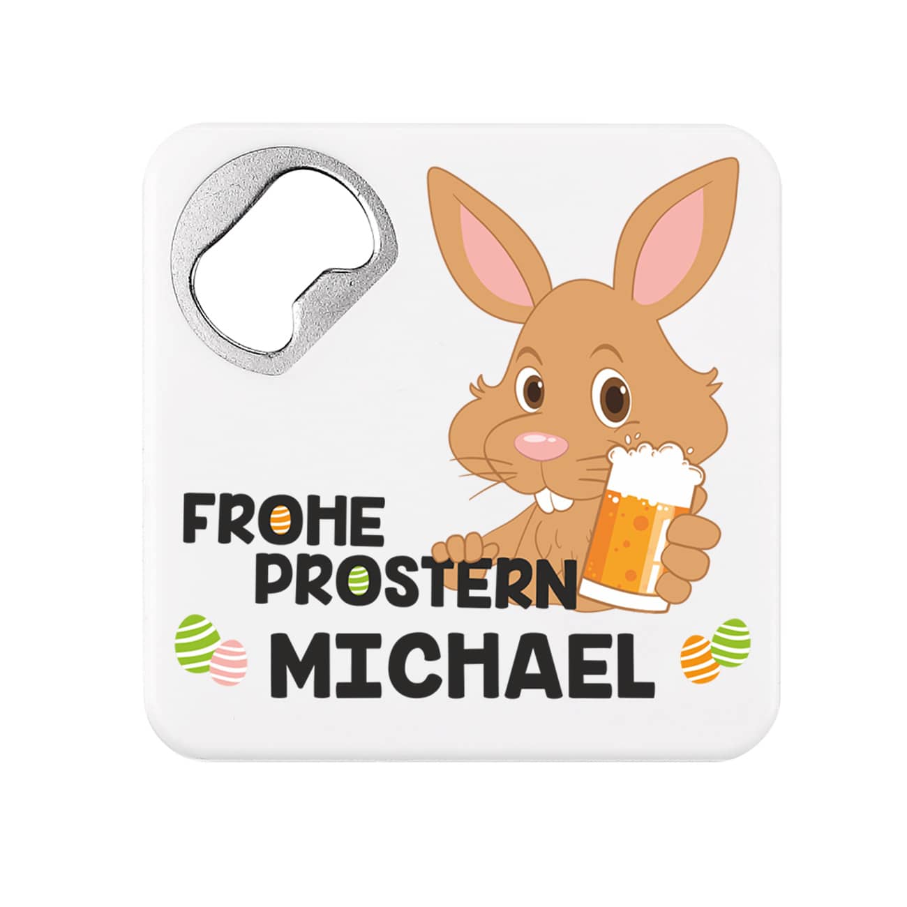 Bedruckt mit Hasen-Motiv & Name nach Wunsch