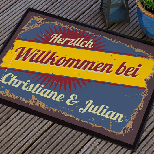 Fußmatte im Retro Look