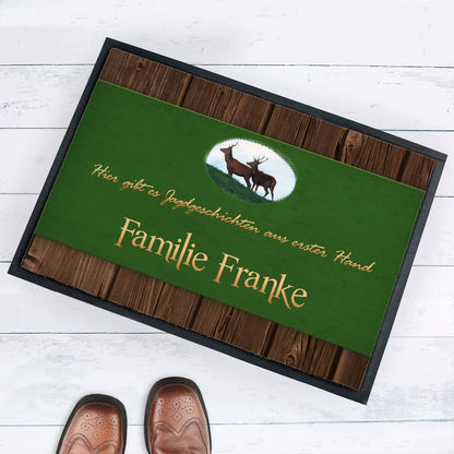 Persönliche Fußmatte für Jäger