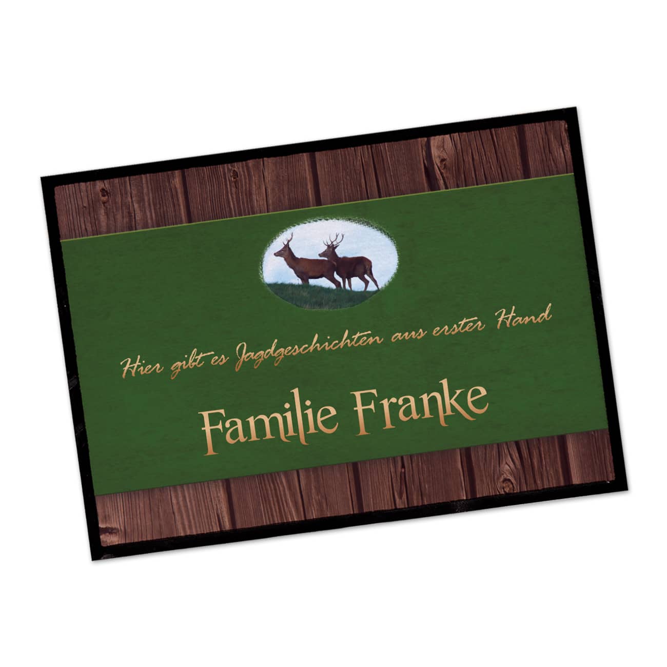 Persönliche Fußmatte mit Jagdmotiv