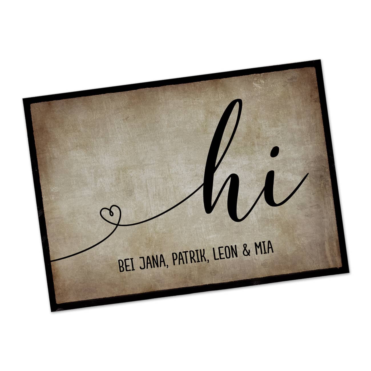 Hi Fußmatte mit Namen