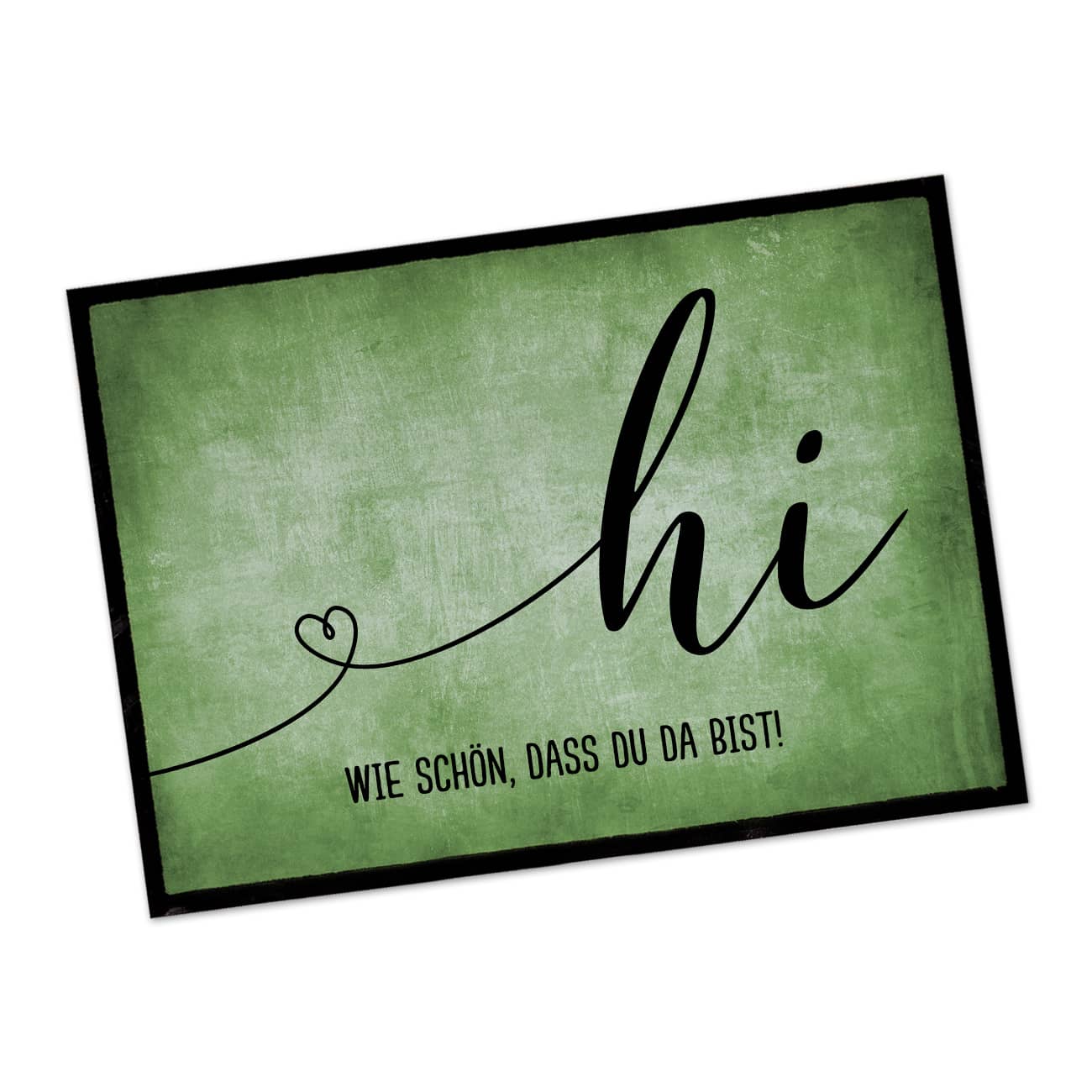 Hi Fußmatte mit Herz und Wunschtext, 70 x 50 cm