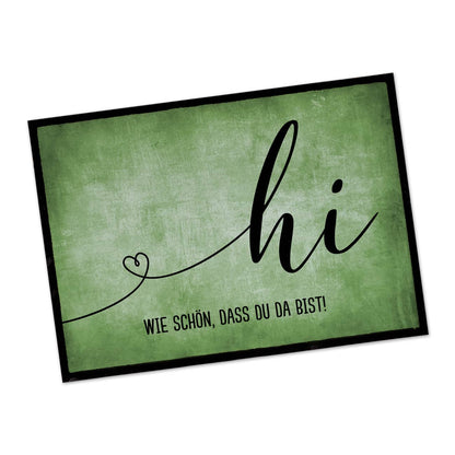 Hi Fußmatte mit Herz und Wunschtext, 70 x 50 cm
