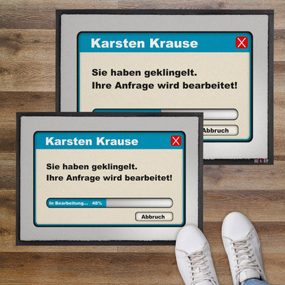 Personalisierte Fußmatte Ihre Anfrage wird bearbeitet - 2 Größen