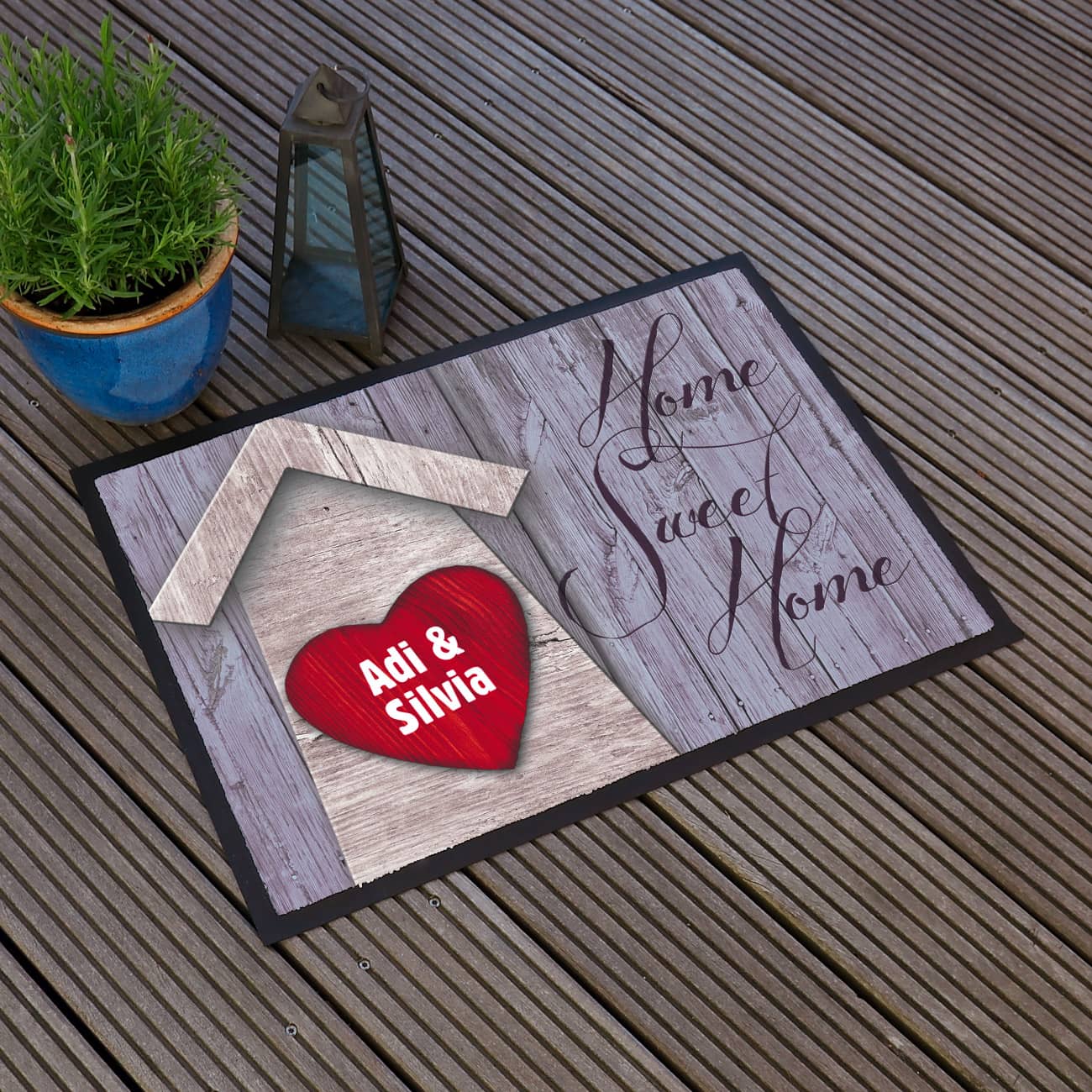 Fußmatte *Home Sweet Home* mit großem Herz