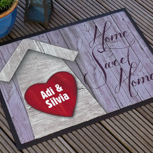 Fußmatte *Home Sweet Home* mit großem Herz