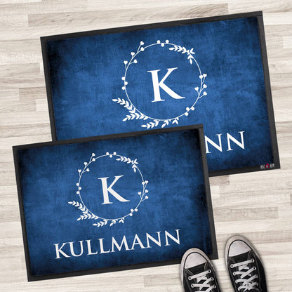 Fußmatte mit Initiale & Name personalisiert in 2 Größen