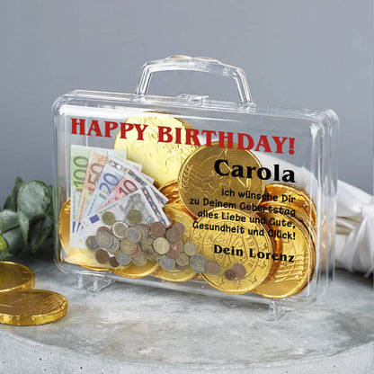 Kleiner Geldkoffer Happy Birthday