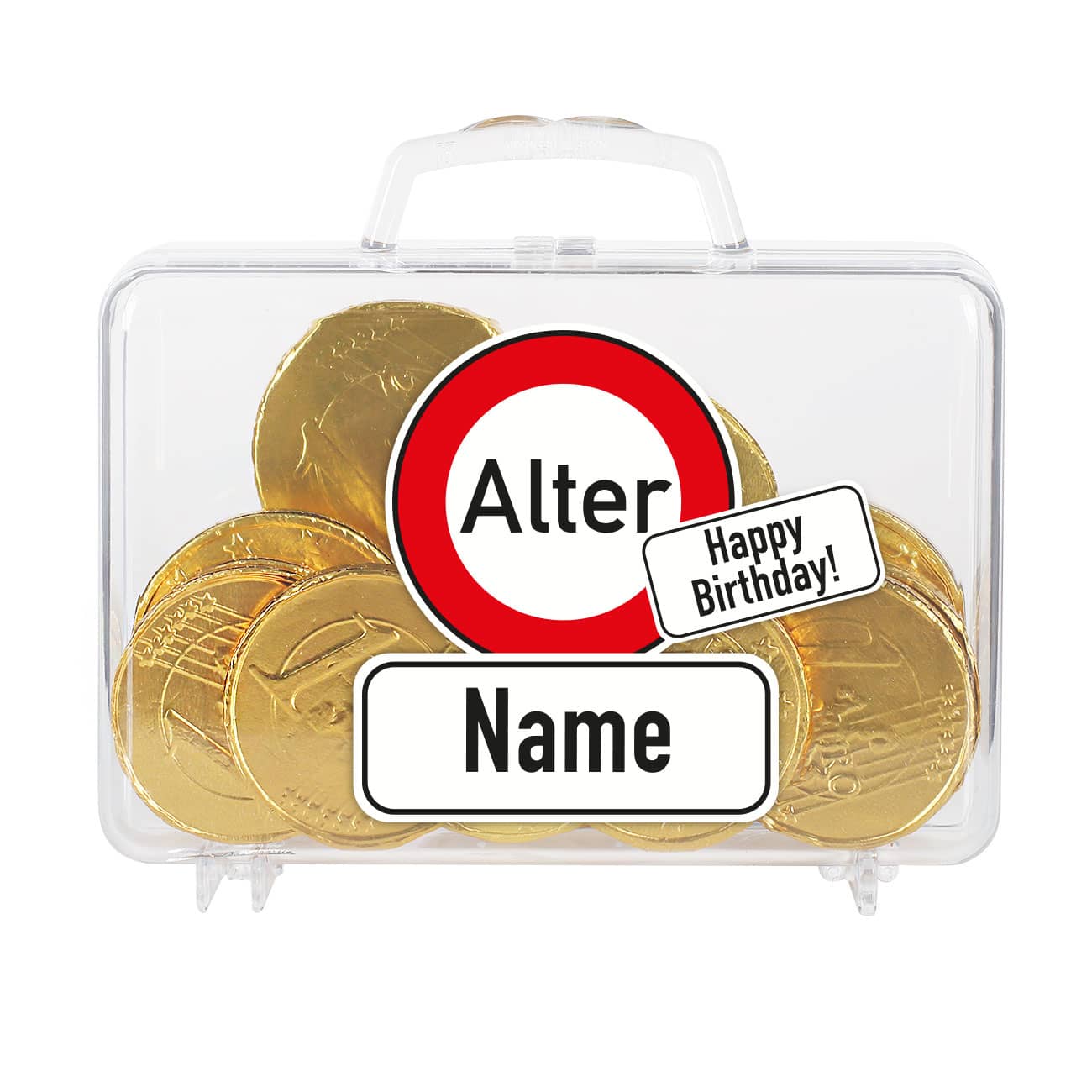 Kleiner Geldkoffer Achtung Alter mit Name