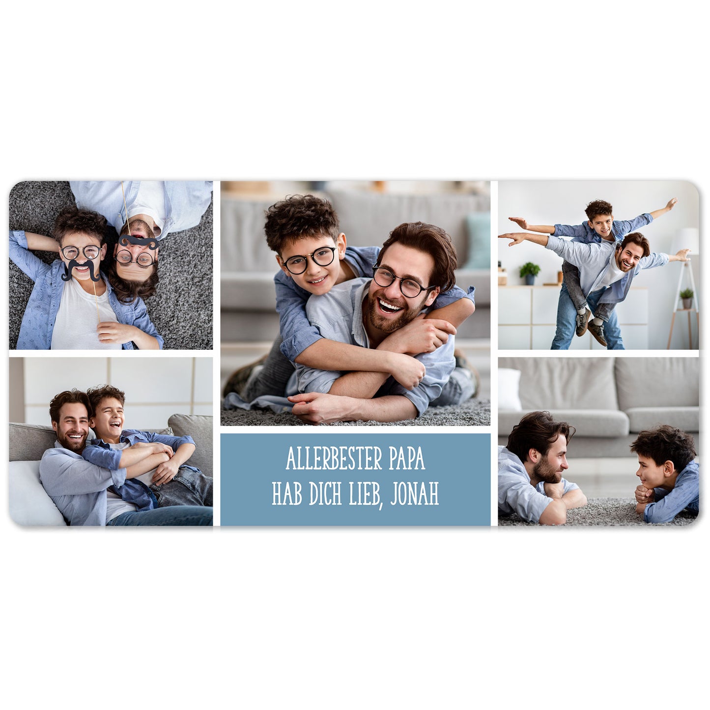 Mousepad XXL personalisiert mit Fotos & Wunschtext | Schreibtischunterlage & Gaming-Mauspad