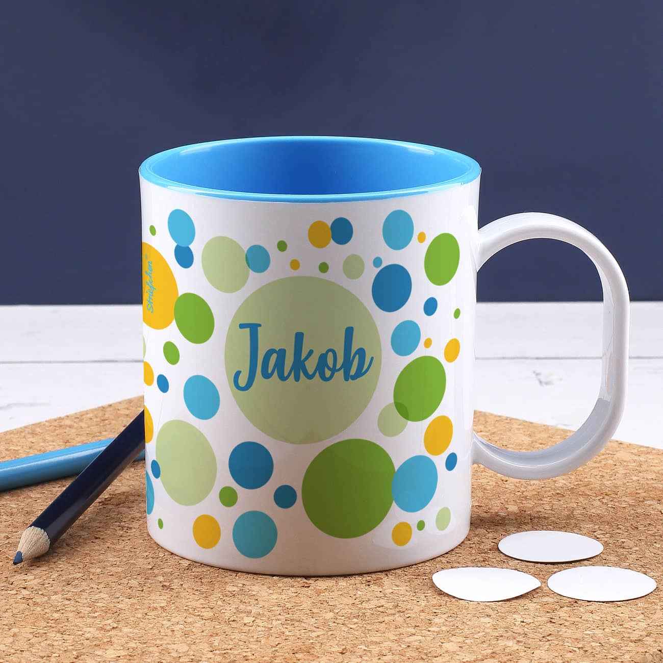 bedruckte Kunststofftasse mit Wunschname