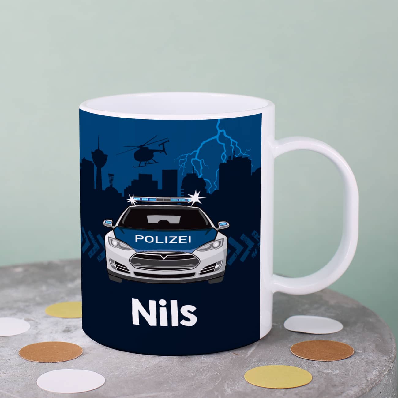 Tolle Kindertasse für kleine Polizei-Fans