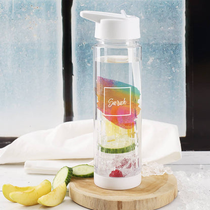 Watercolor Trinkflasche mit Aufdruck