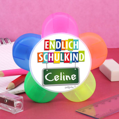 Textmarker mit 5 Farben