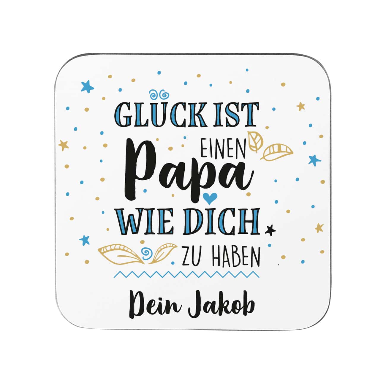 quadratischer Untersetzer mit Personalisierung