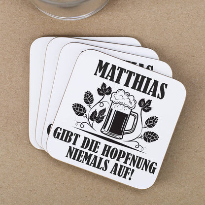 Lustiger Spruch auf Untersetzer für Biertrinker