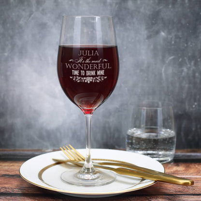 It's the most wonderful time to drink wine Leonardo Weinglas als Kleinigkeit zu Weihnachten