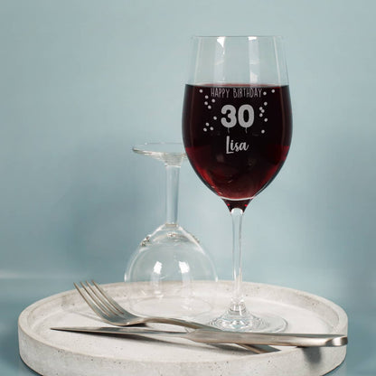 Leonardo Weinglas Happy Birthday 30 mit Gravur als kleines Geburtstagsgeschenk zum 30.