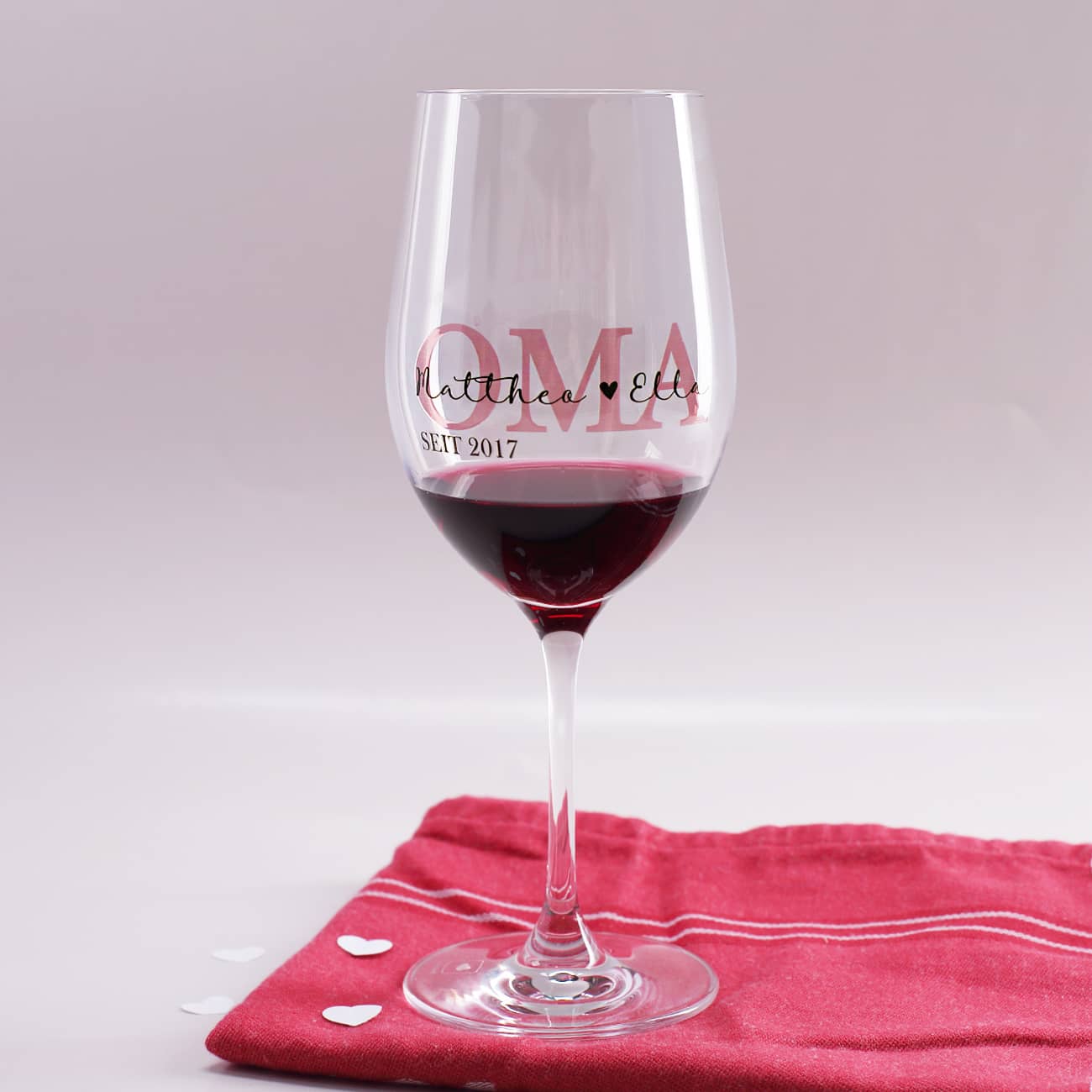 Rotweinglas für die beste Oma