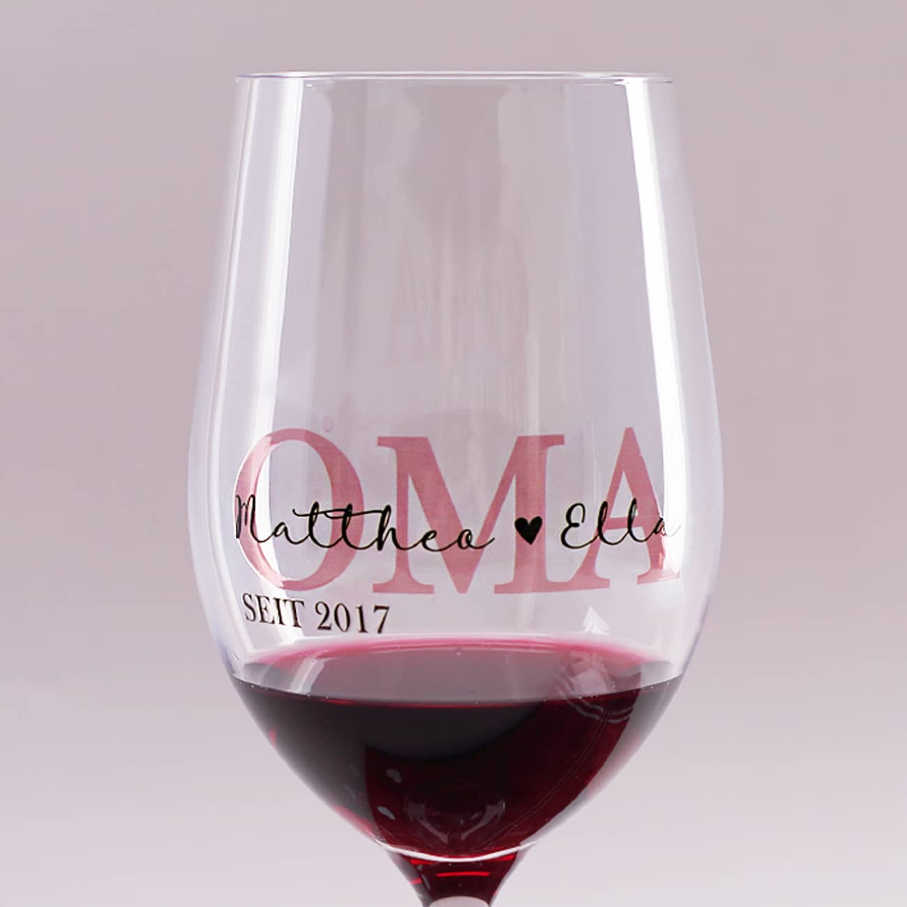 Mit den Namen der Enkelkinder bedruckt