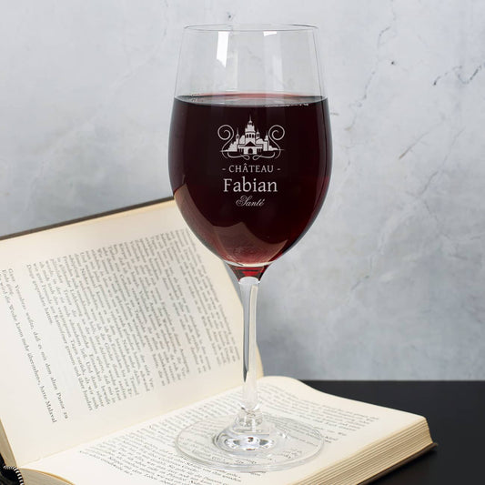 Weinglas Chateau mit Name