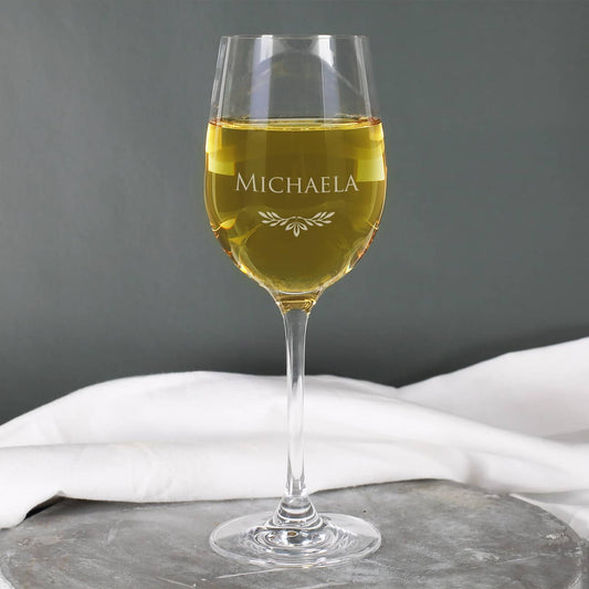 personalisiertes Weinglas für Weissweinliebhaber