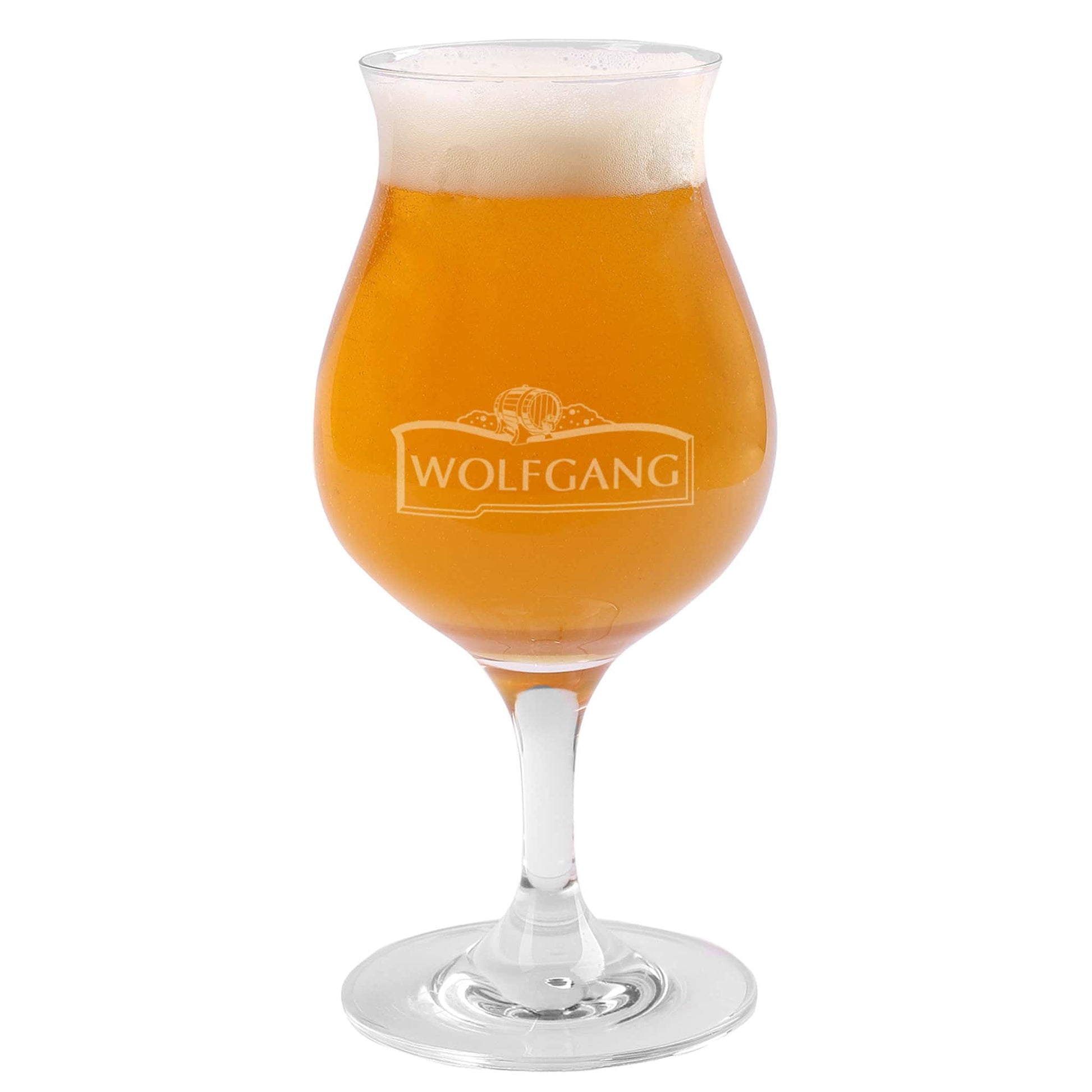 Pilstulpenglas mit Namensgravur