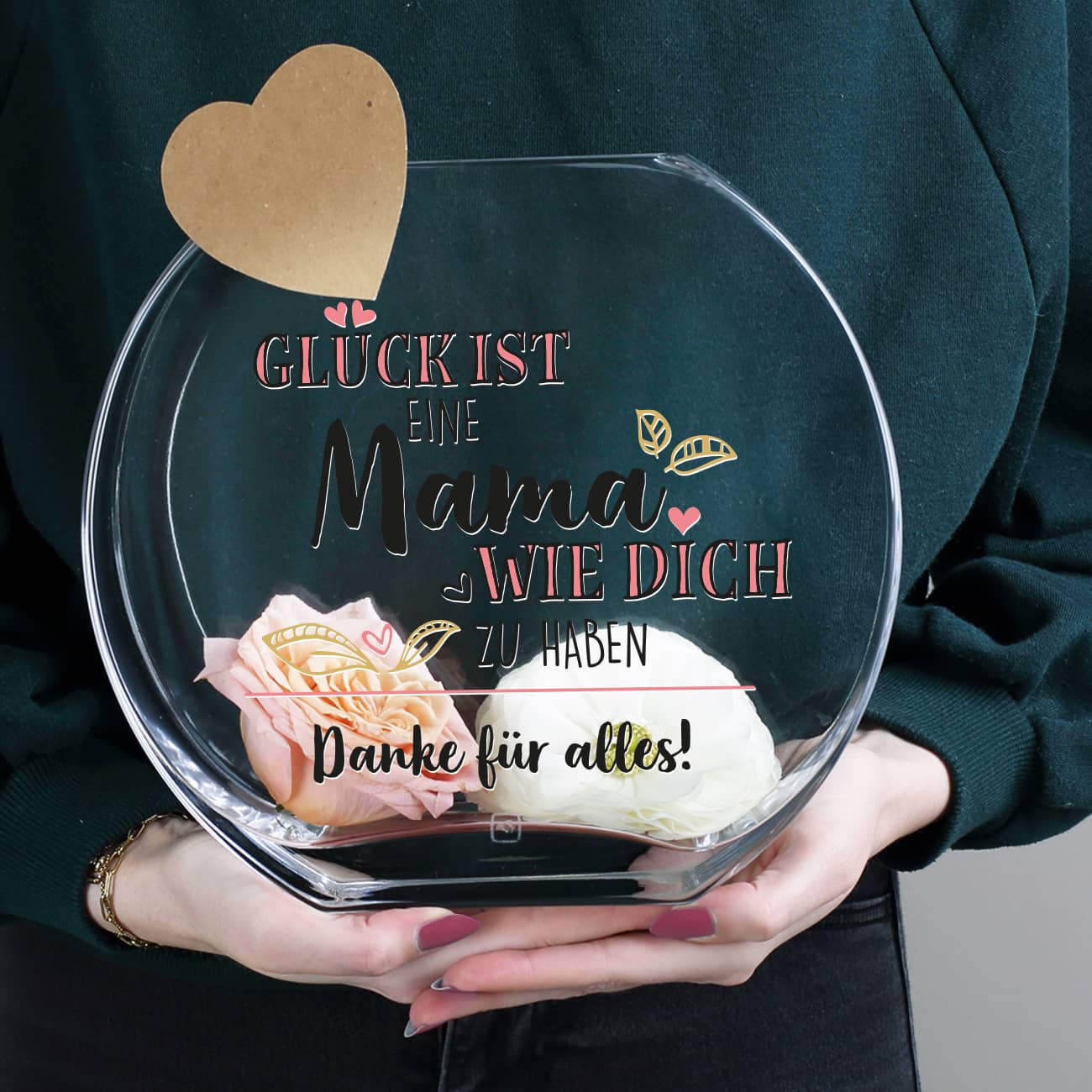 Persönlich bedruckte Muttertagsvase
