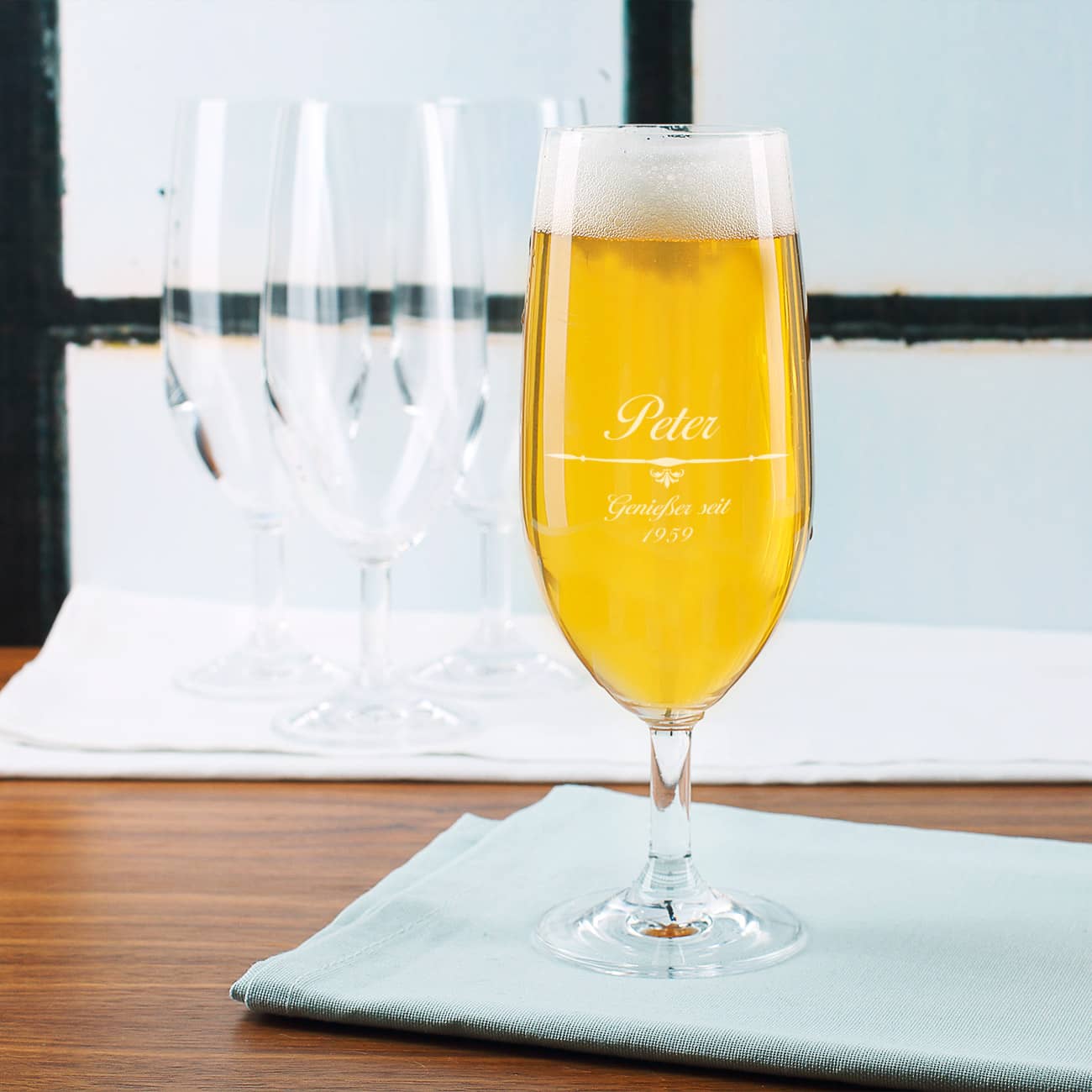 Graviertes Bierglas für Genießer