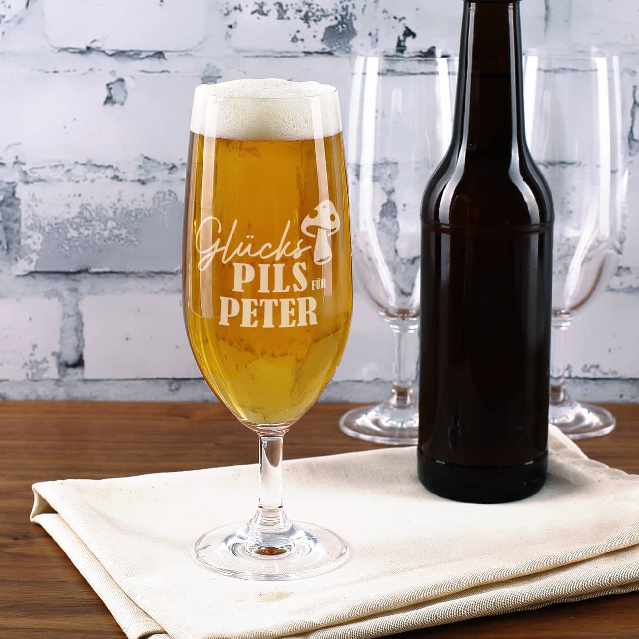 Leonardo Pilstulpe mit Glückspils Motiv