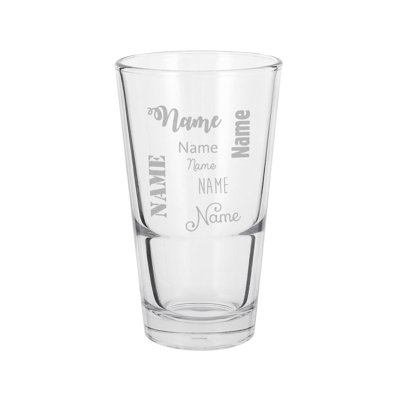 Stapelbares Trinkglas von Leonardo mit Ihrem Wunschnamen