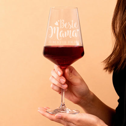 Graviertes Leonardo Rotweinglas