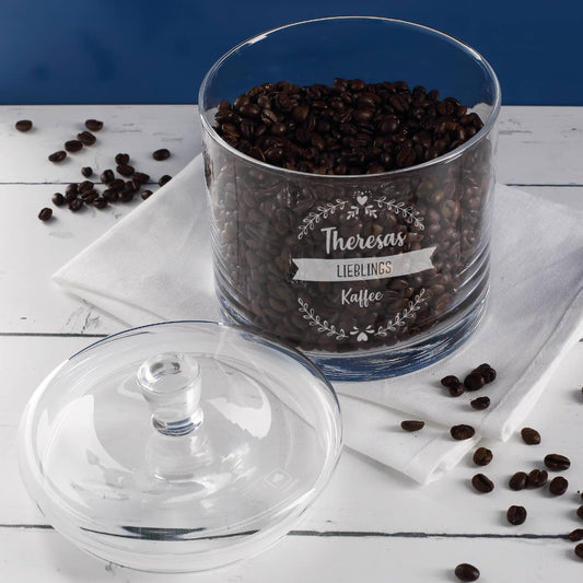 Leonardo Glasdose mit drei Zeilen Wunschtext