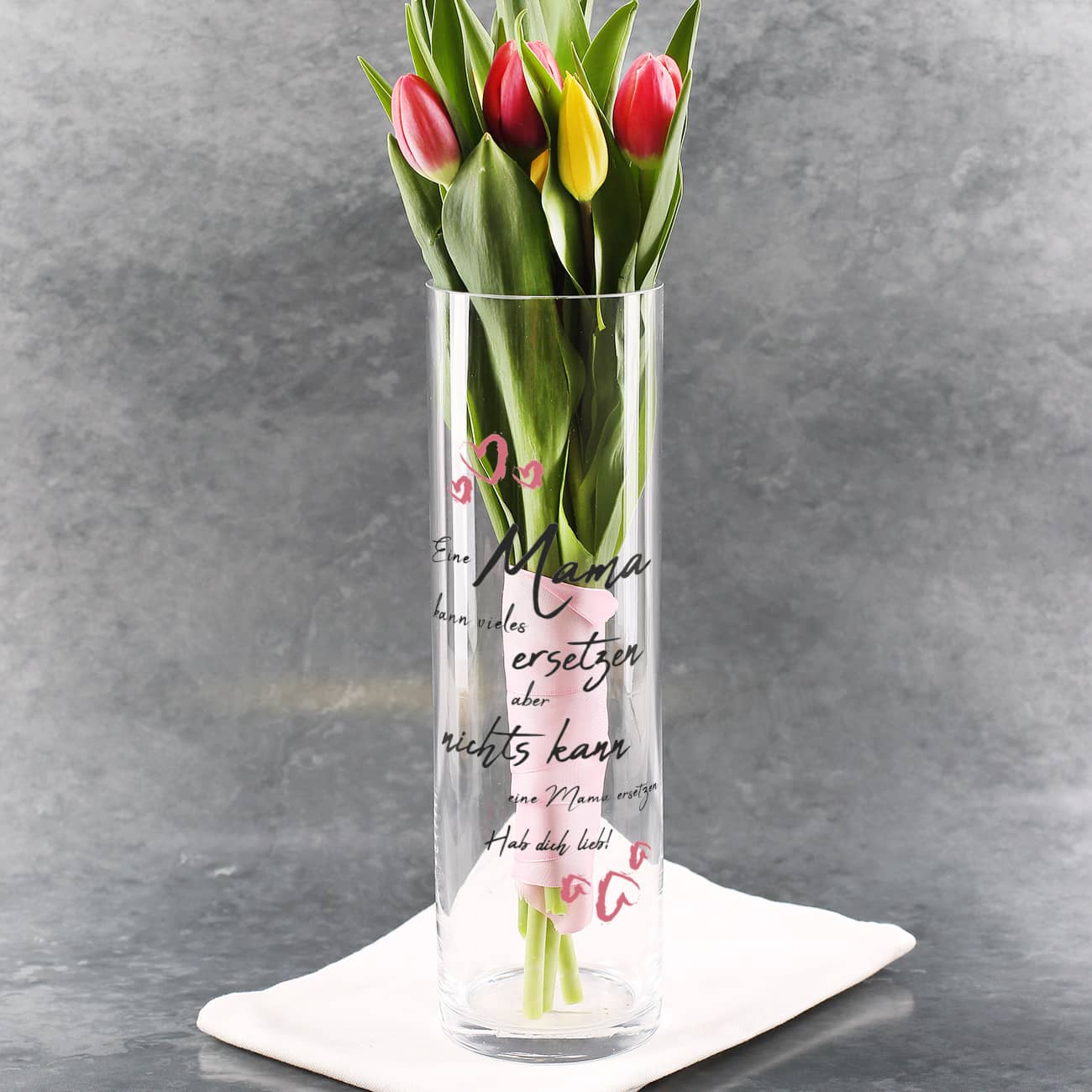 Vase zum Muttertag mit Spruch