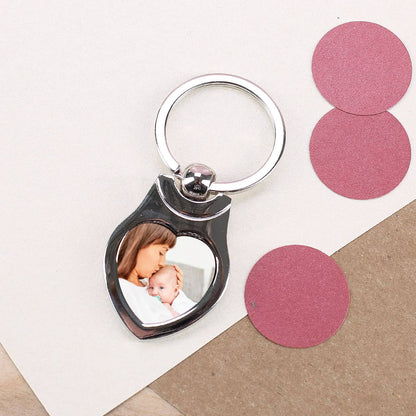 Schlüsselanhänger aus Metall zum Muttertag mit Foto