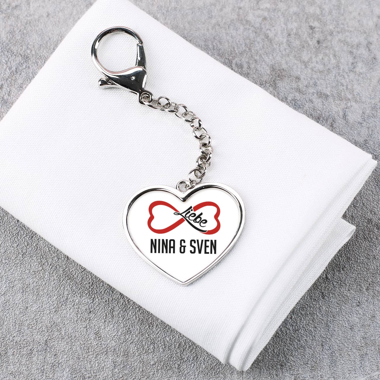 Unendliche Liebe - Schlüsselanhänger mit Ihrem Foto