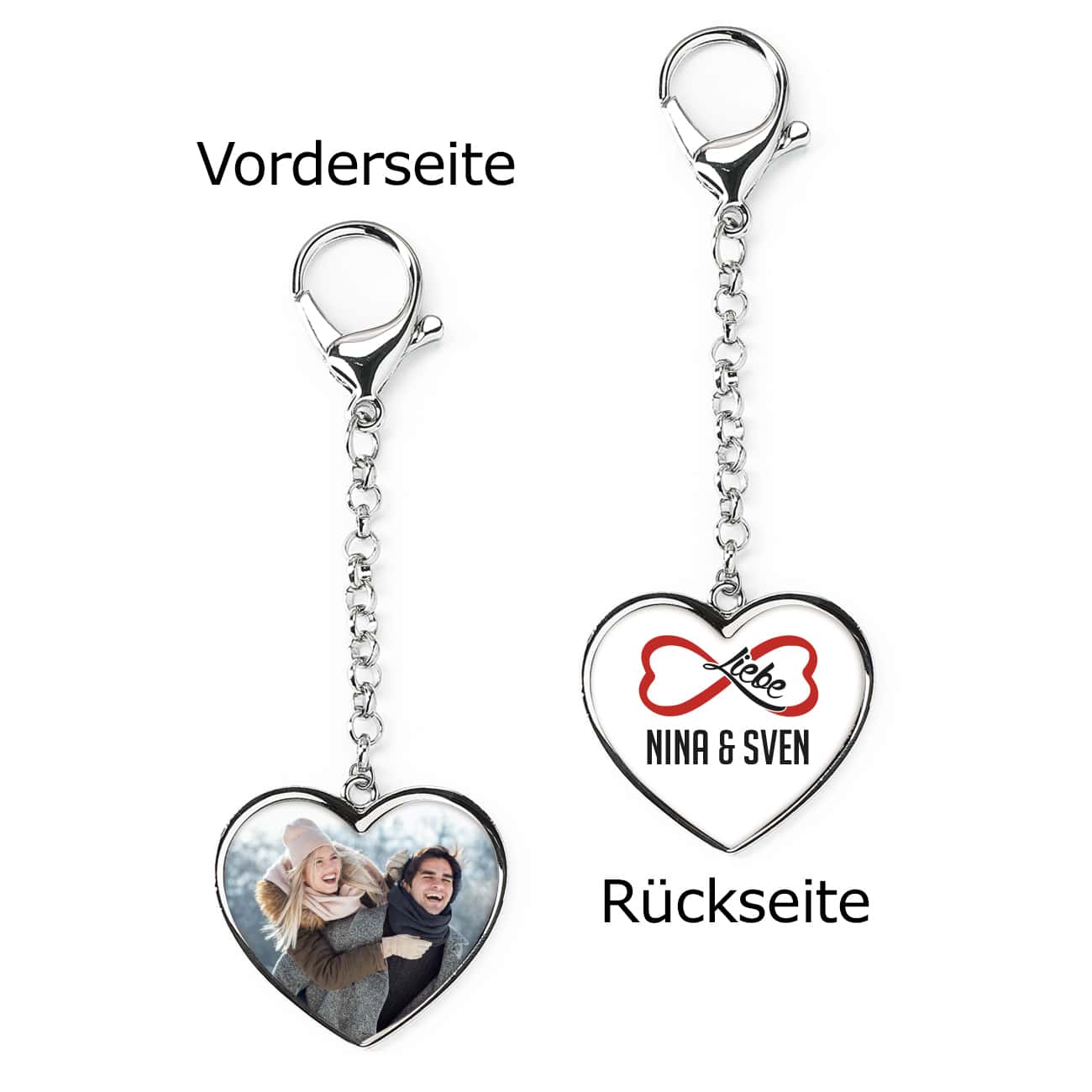 Unendliche Liebe - Schlüsselanhänger mit Ihrem Foto