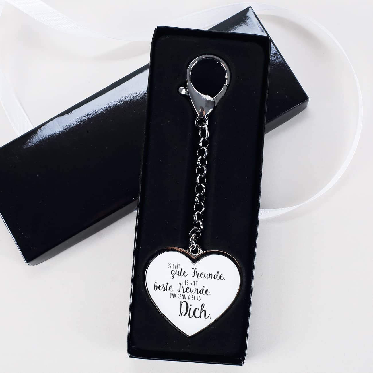Herzförmiger Schlüsselanhänger für die beste Freundin