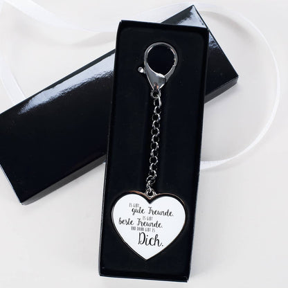 Herzförmiger Schlüsselanhänger für die beste Freundin