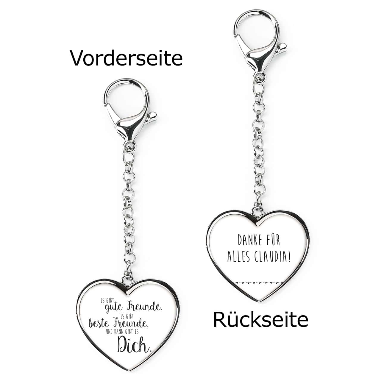 Herzförmiger Schlüsselanhänger für die beste Freundin