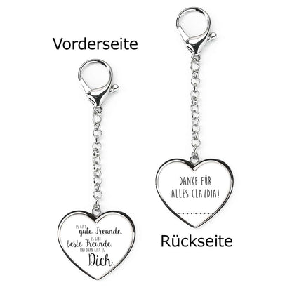 Herzförmiger Schlüsselanhänger für die beste Freundin