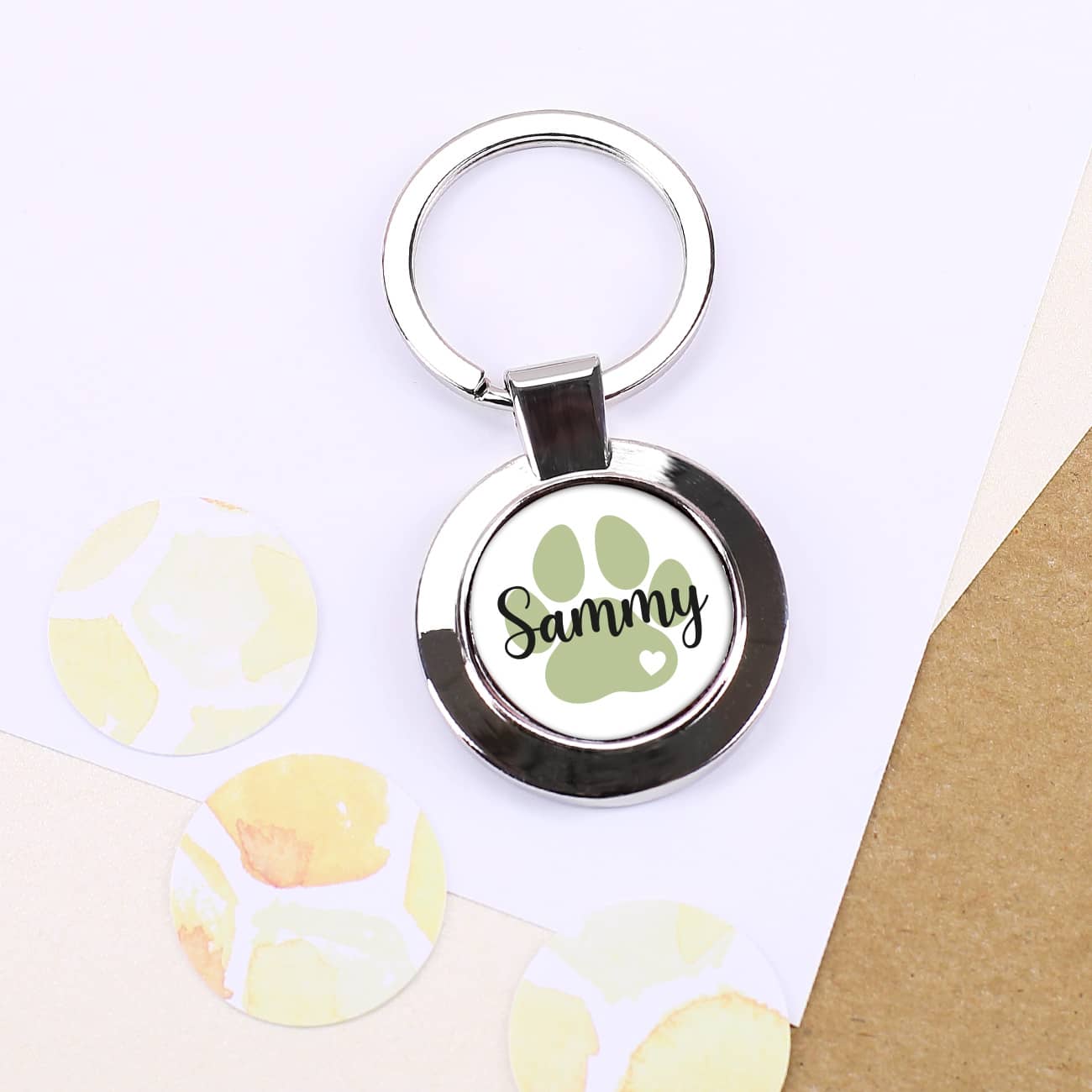 Personalisierter Schlüsselanhänger mit Name des Haustieres