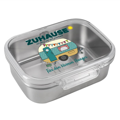 Zuhause ist da, wo wir parken! - Lunchbox für den Camper mit Wunschtext