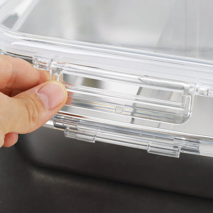 Detailaufnahme vom Klickverschluss der Brotdose